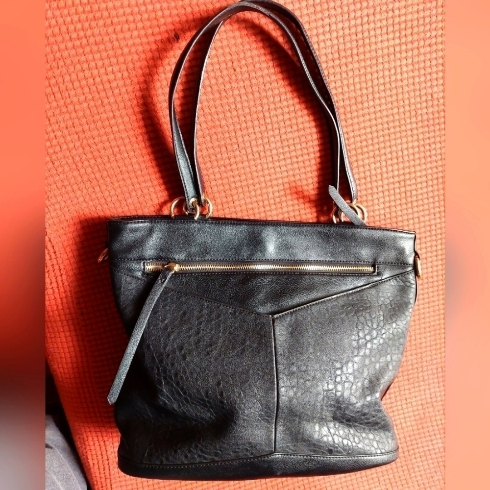 KGB Studio Black Synthetic Shoulder Bag